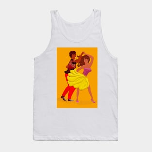 Cuban salsa dancers - Paper cut art Tank Top